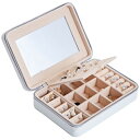 【20%OFFクーポン~】ジュエリーボックス アクセサリーケース 鏡付き ジュエリー収納 宝石箱 ミニ 携帯用 おしゃれ コンパクト 持ち運び 小物入れ ピアス ネックレス リング 指輪置き 女性用 女の子