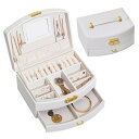 【20%OFFクーポン~】ジュエリーボックス アクセサリーケース 鏡付き ジュエリー収納 宝石箱 大容量 鍵付き 引き出し おしゃれ 小物入れ ピアス ネックレス リング 指輪置き 女の子 女性用