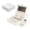 【20%OFFクーポン〜】ジュエリーボックス アクセサリーケース 鏡付き ジュエリー収納 宝石箱 大容量 鍵付き おしゃれ 小物入れ ネックレス ピアス リング...