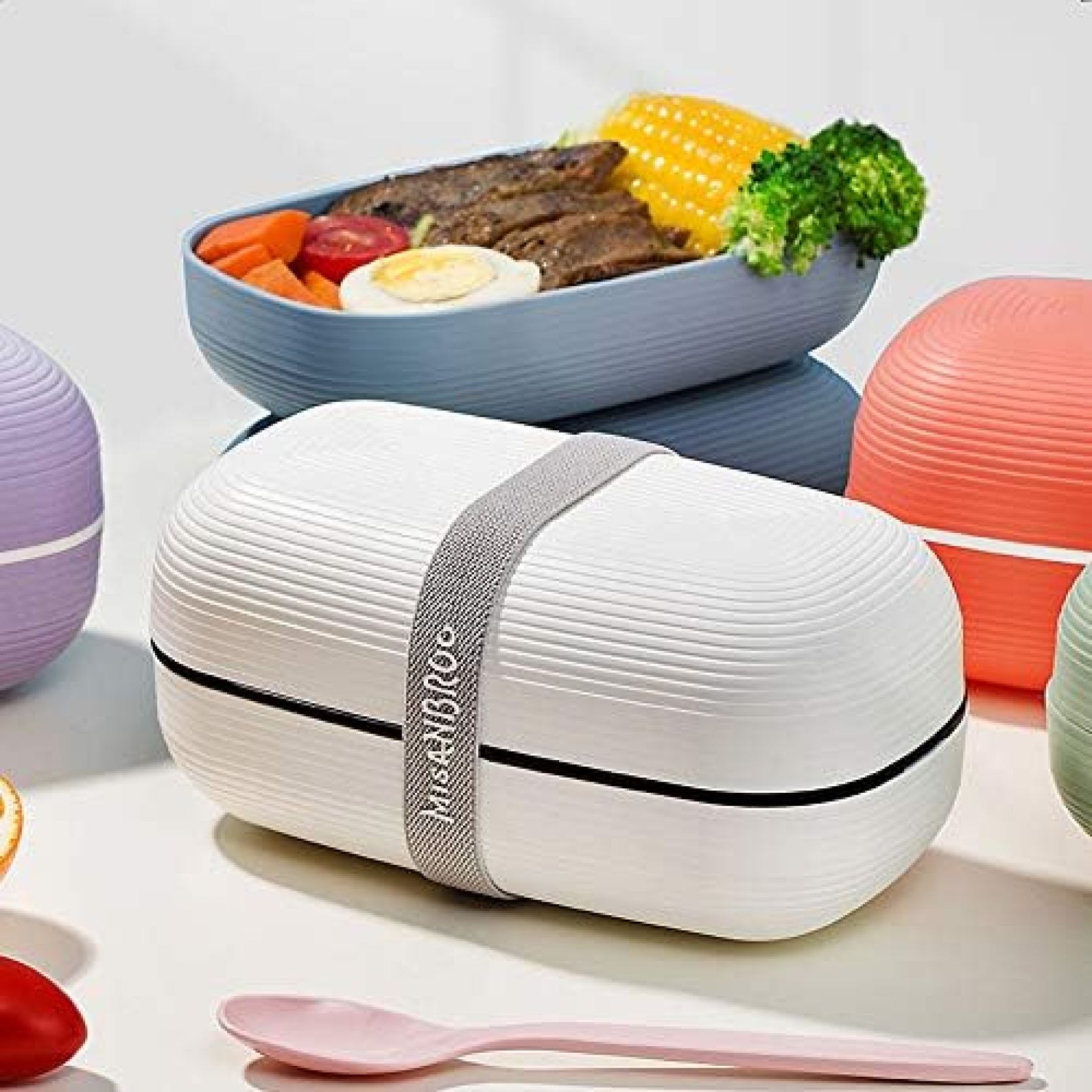 【20%OFFクーポン】弁当箱 マカロン シリーズ 二段 930ml おしゃれ かわいい 軽量 レンジ 女性 男子 学生 職人 6色