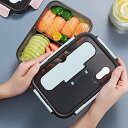 【20%OFFクーポン】弁当箱 弁当箱 大きめ 仕切り付き弁当箱 お弁当箱 小学生 弁当弁当容器 コンパートメント弁当箱3コンパートメント弁当箱 大人用ランチボックス ランチボックス ランチプレート 寿司ボックス1500ml