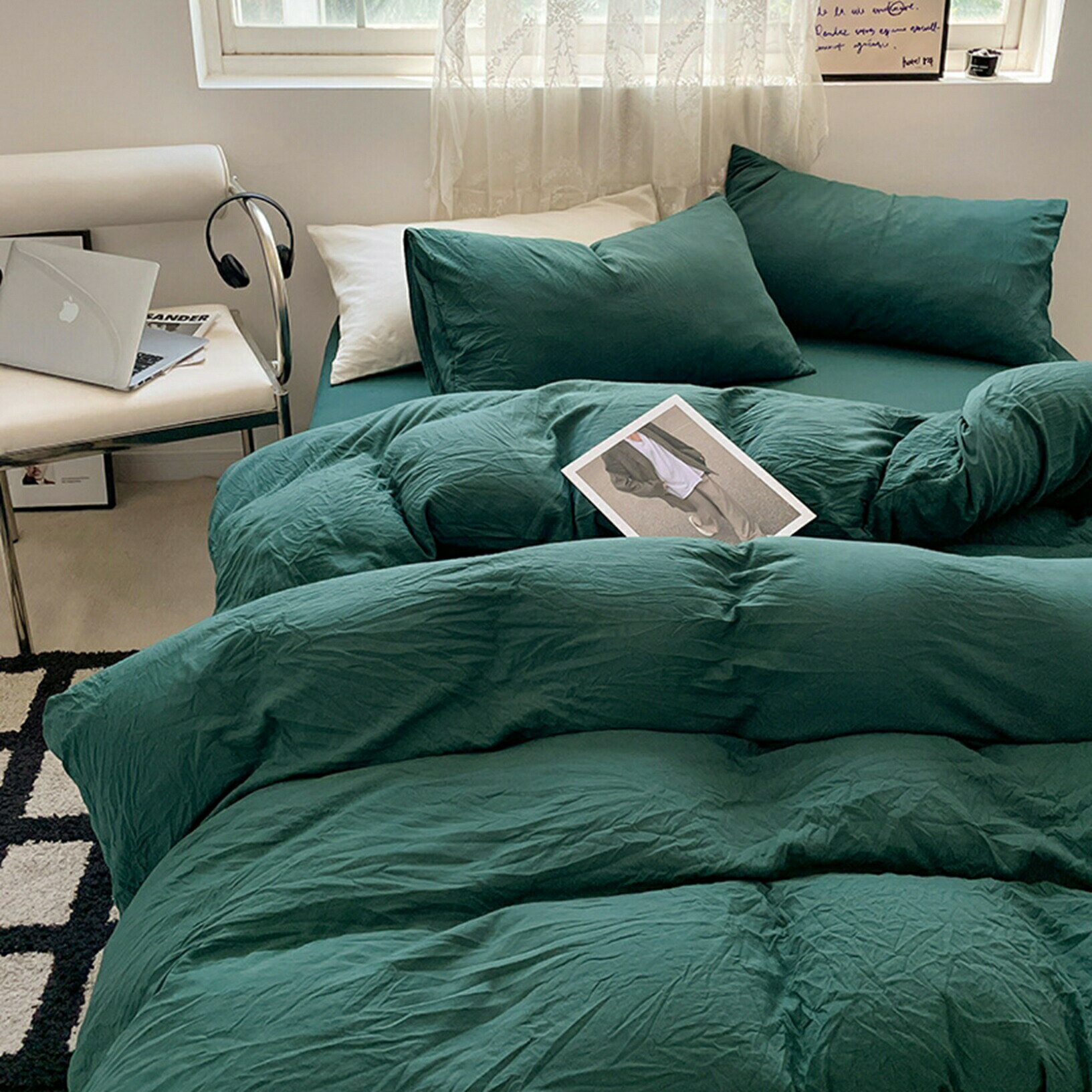 【20%OFFクーポン〜】布団カバー ベッドカバー 4点セット 掛け布団カバー 四季通用 着脱簡単 ポリエス..