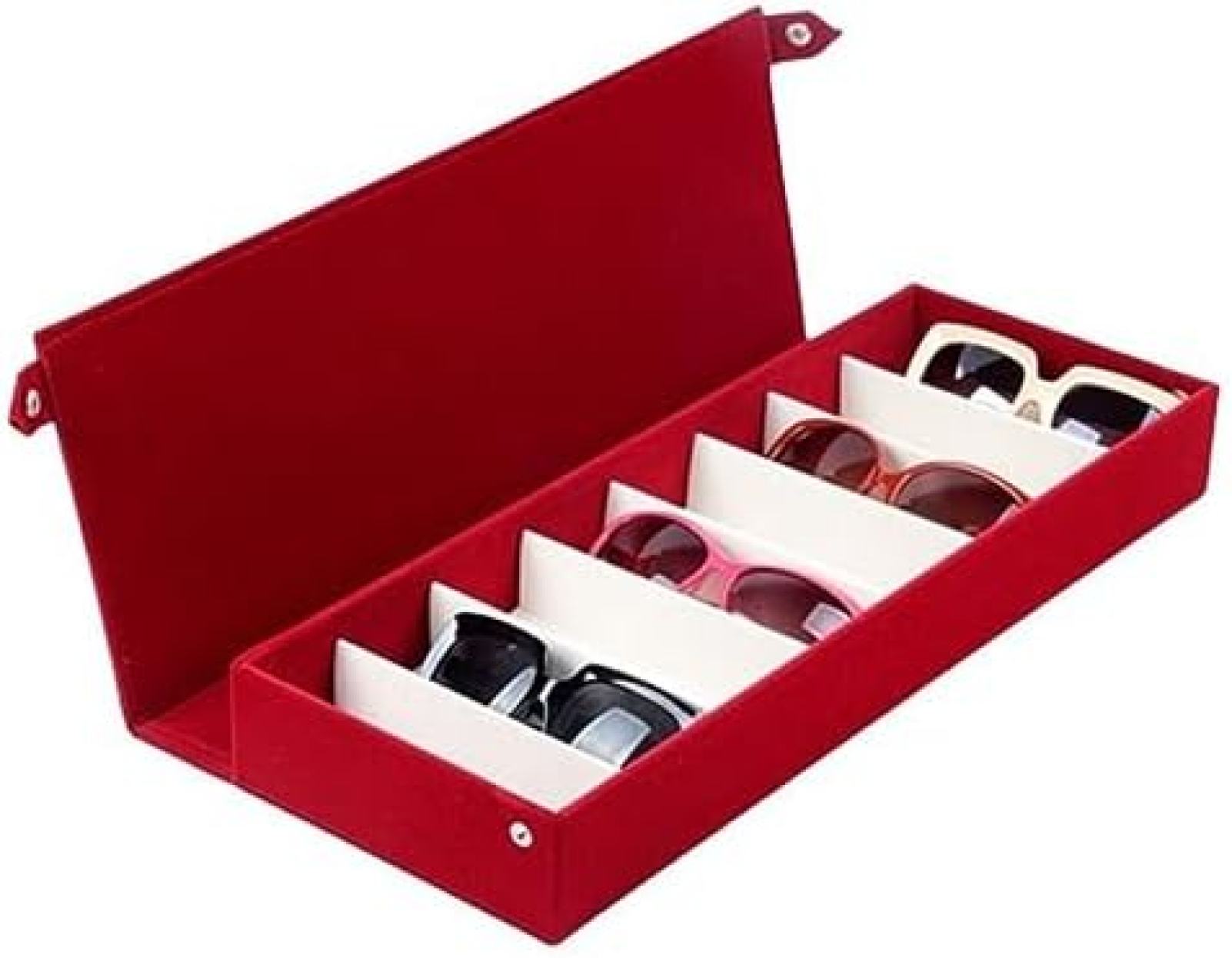 【20%OFFクーポン〜】サングラス収納ケース メガネ収納ボックス コレクションケース 眼鏡ボックス 眼鏡コレクターケース 6スロット 腕時計ケース 複数 オーガナイザー 学生用 防水 ポータブル 8本