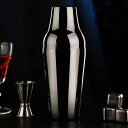 【20%OFFクーポン〜】シェーカー ステンレス フランスの2ステージシェーカー 黒色 650ml O型 スノーグラムカップ ーテンダーツール 丸キャップ付 一...