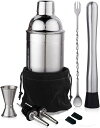 【20%OFFクーポン~】シェーカーセット 6点セット 750ml 晩酌 宅飲み ホーム バー カクテルセット ドリンクミックスに最適 最多ツール バーテンダー 父の日 プレゼント 贈り物 業務用 自宅用 パーティー用 カクテ