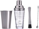 【20%OFFクーポン~】カクテルシェーカー 4点セット 400ml 業務用 初心者 カクテル バーテンダー セット カクテルセットバーテンダー 最高ツール ステンレス製 カクテルセット バーテンダーキット ホームバーキット