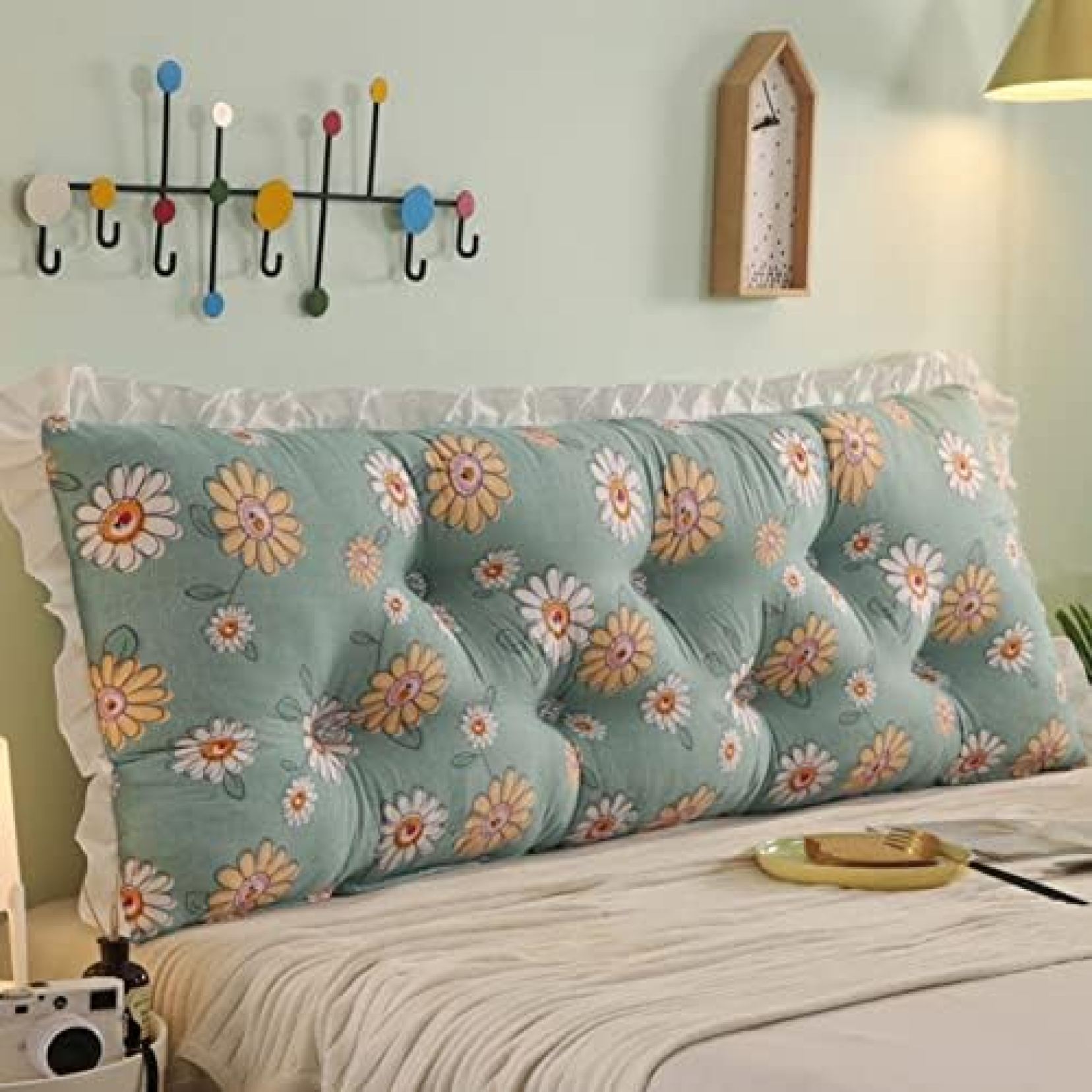 【20%OFFクーポン】大型 ヘッドボードクッション タイプ6 ウェッジ ベッドレスト 読書用クッション 長椅子用クッション 三角形 120*50*20cm ヘ...