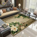 【20%OFFクーポン】ラグ カーペット 絨毯 花柄 植物柄 北欧 おしゃれ 洗えるラグ 滑り止め ずれない カラー 耐磨耗性 玄関 140*200cm キッチ...