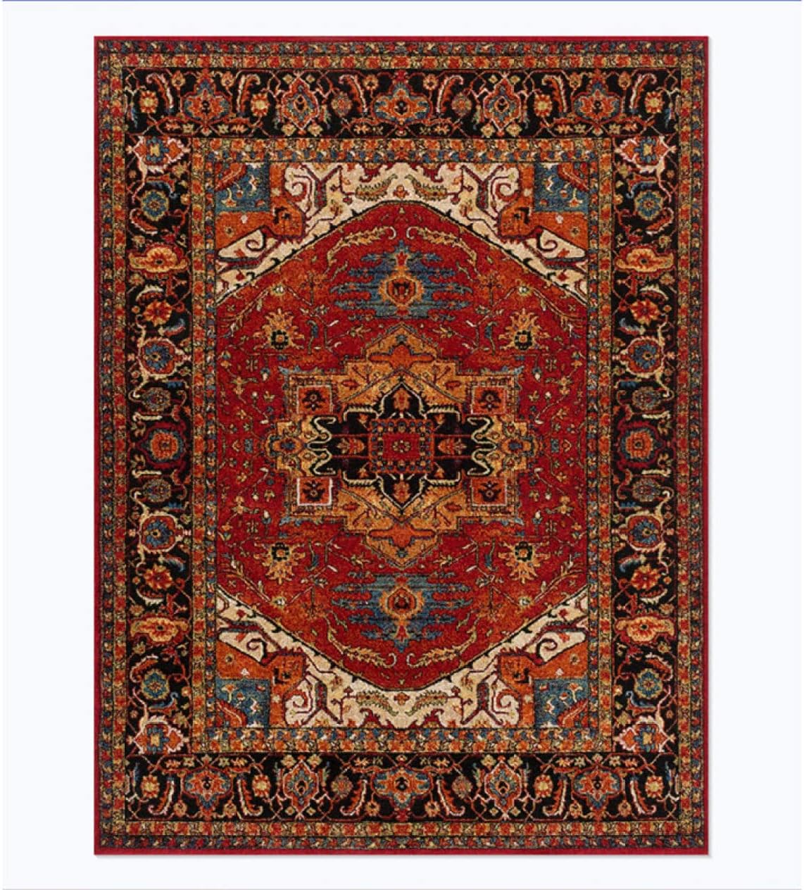 【20%OFFクーポン】レトロ 北欧 マット 床保護マット ヨーロピアン ラグ アンティークカーペット モロッカン柄 ラグ ペルシャ 120*160 ラグ デザイン カラー ビンテージ 滑り止め付き 洗える 冷房対応 床暖房