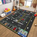 【20%OFFクーポン】プレイマット 交通道路 子供 遊びマット ラグ キッズマット 子供部屋 キッズルーム 交通柄 子ども ベビー おしゃれ 薄手 滑り止め ...