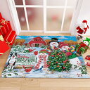 【20%OFFクーポン】Christmas ラグ クリスマス インテリア 洗える ギフト 気分転換 カーペット 室内 屋内 50*80cm 吸水 滑り止め 防音...