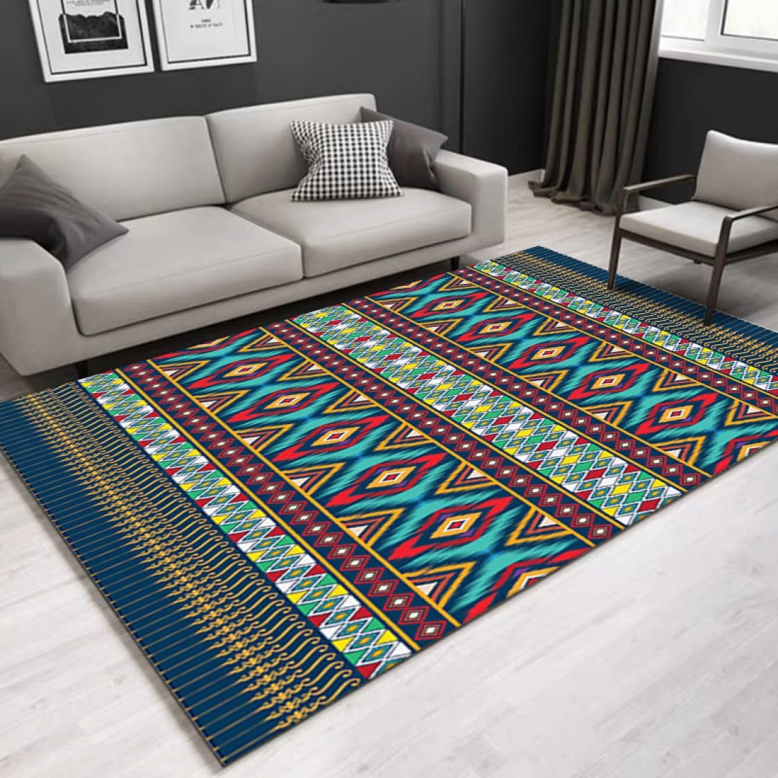 【20%OFFクーポン】カーペット ペルシャ柄 アンティーク ラグ レトロ インテリア 80*120cm 北欧 おしゃれ 絵 カラー4 リビング マット ラグ オールシーズン 癒し ヨーロッパ 撮影 イベント ホームパーティ