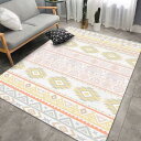 【20%OFFクーポン】カーペット 花柄 オシャレ ペルシャ風 ペルシャ柄 60*90 キリム ラグ エレガント 柄 アンティーク キッチンマット モダン 西海...