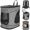 【20%OFFクーポン〜】猫 キャリーバッグ リュック ペットバッグ 中小型犬適用 通気性 軽量 汚れにくい素材 崩れない 飛び出し防止 快適 折りたたみ 通院...