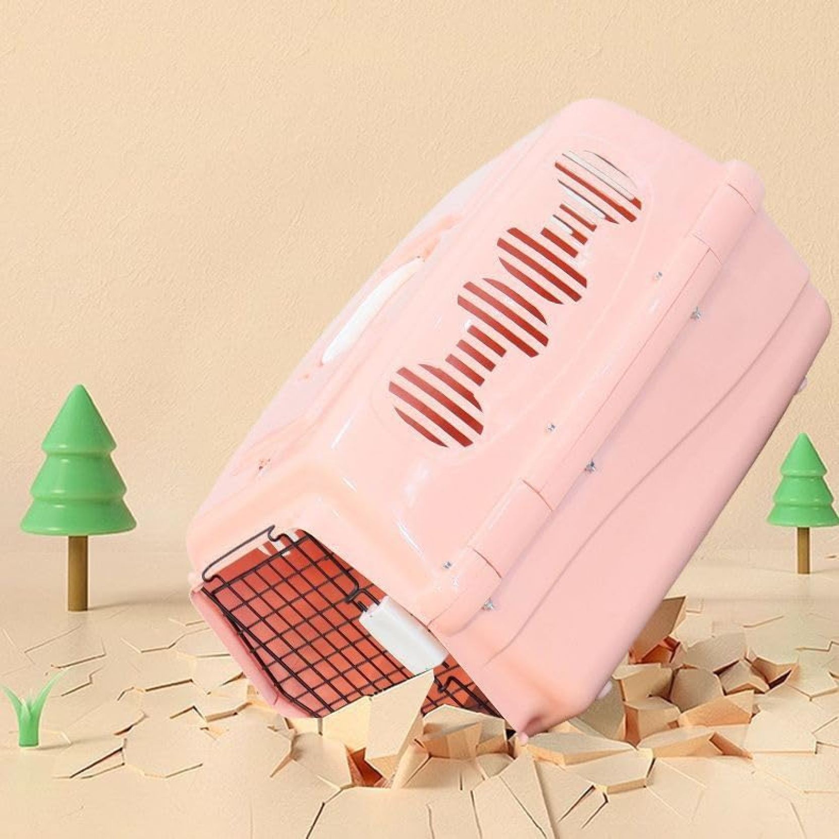 【20%OFFクーポン〜】ペットキャリー 猫 キャリー 超小型犬?猫用 2サイズ エアトラベルキャリー おでかけに 通院 キャットキャリー 軽量 ペット用クレート 持ち運び ペットハウス ペット用キャリーケース オレンジ) 2