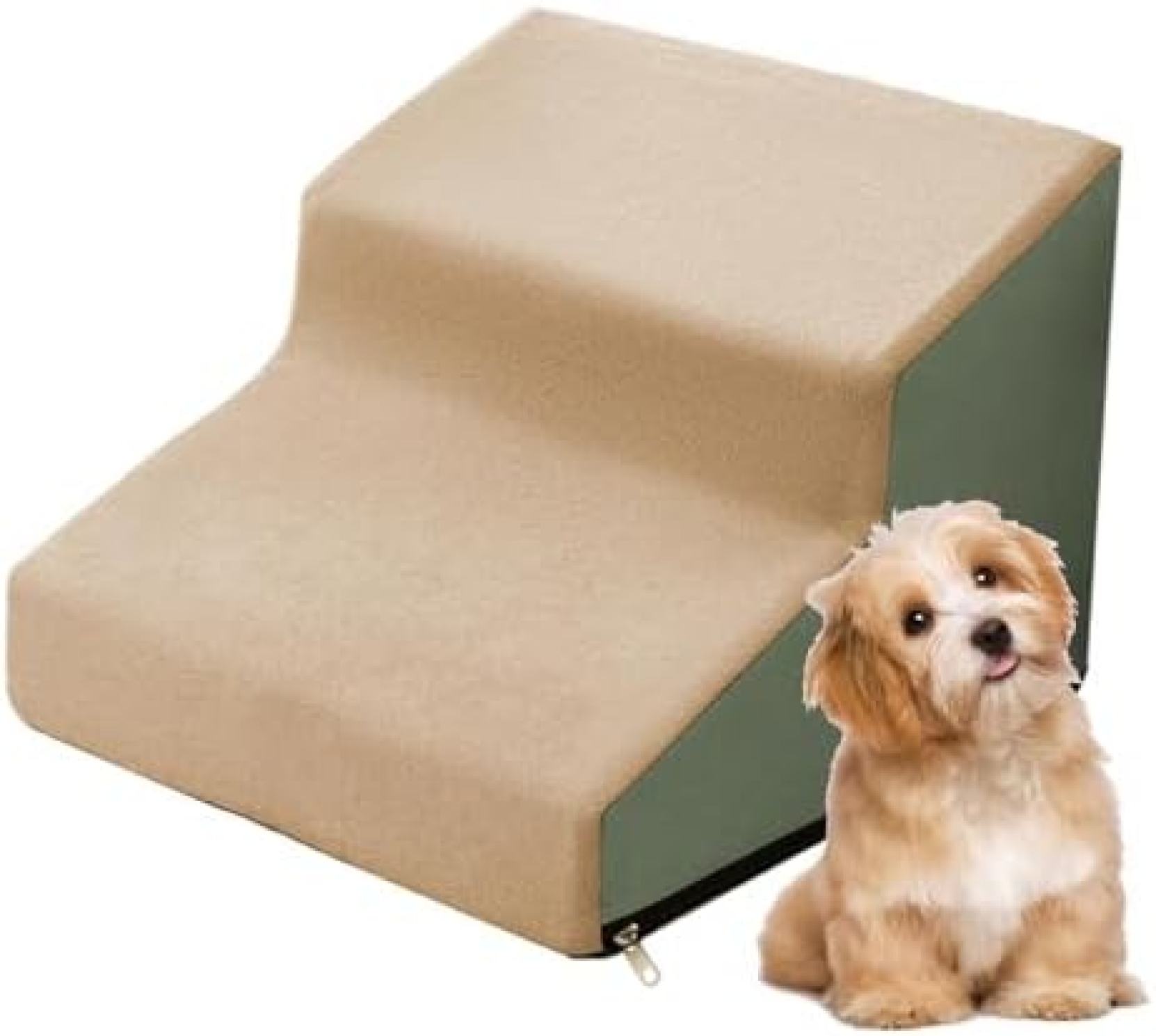【20%OFFクーポン】ハイベッド用ドッグステップ - 滑り止めスポンジ入りペット用階段 | ベッド、車、ソ..
