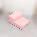 【20%OFFクーポン】踏み台 犬用ステップ 階段 ペットステップ ドッグステップ 子猫 短足種 室内犬 ケガ犬 高齢犬 奥行大幅に広く改善 カバー取り外し可 洗濯便利 滑り止めマット付き ケガ防止 ソファ ベッド ピンク(4)