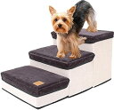 【20%OFFクーポン〜】ペット登山用はしご 犬用ステップ 3段 滑り止め 屋内外用 換気とスロープ付き登山補助具 60cm,Grey(4)