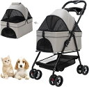 【20%OFFクーポン〜】ペットカート ベビーカー 犬 猫 バギー 多頭 分離式犬カート 折り畳み式犬カート(4)