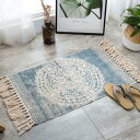 【20%OFFクーポン】玄関マット ラグ カーペット ラグマット 洗える フロアマット ボヘミア風 室内 屋内 長方形 屋内マット 60*90 ルームマット シンプル コットン マット 北欧 吸水 速乾 滑り止め デザイン0