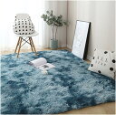 【20%OFFクーポン】ラグマット 洗える カーペット 2畳 ラグ 120×160cm ダークブルー じゅうたん カーペット シャギーラグ センターラグ 防ダニ 滑り止め付き 100*200cm ふわふわ ホットカーペット
