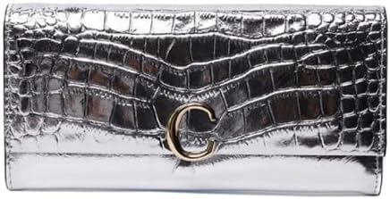 【20%OFFクーポン】長財布 レディース 大人 薄い 2つ折り ボタン ファスナー パイソン 英字柄 財布 大..