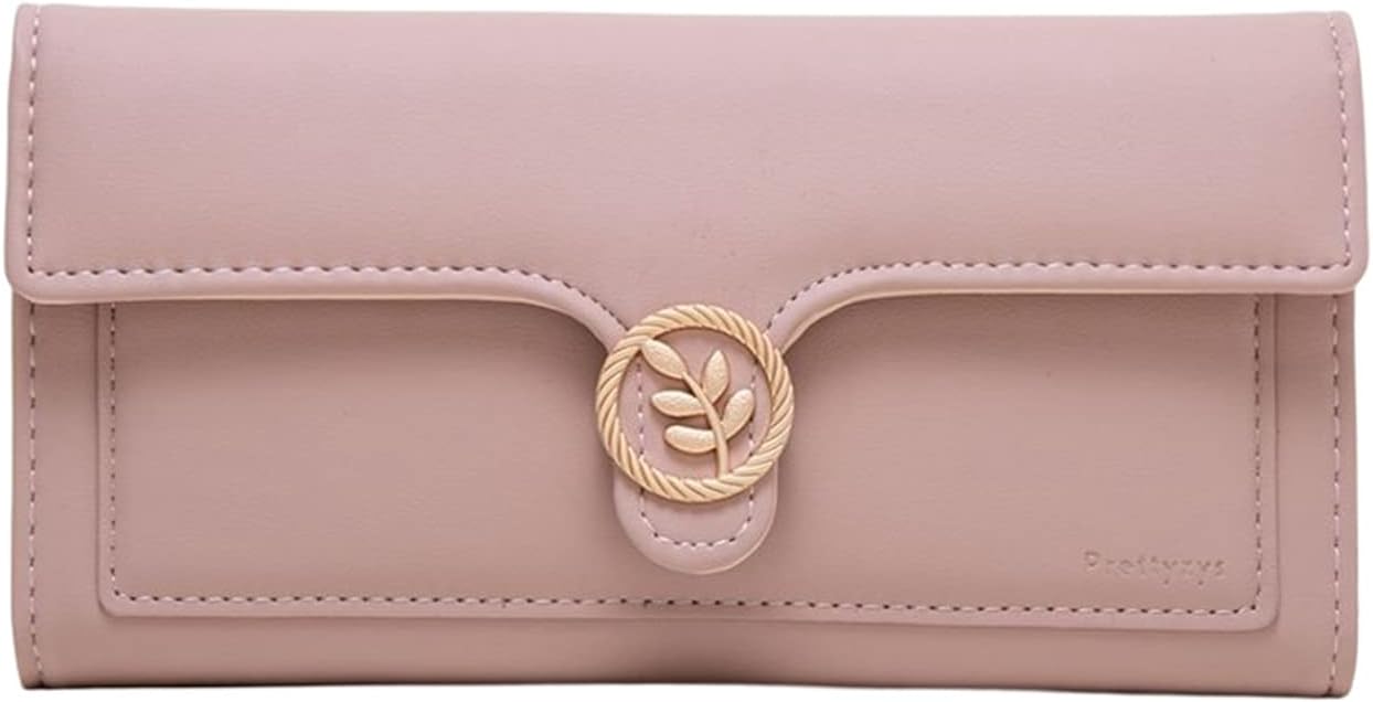 【20%OFFクーポン】財布 レディース 長財布 三つ折り 大きい 葉 ファスナー ボタン ウォレット お手頃 大容量 多機能 使いやすい 中仕切り有り カード入れ 小銭入れ スキミング防止 コインケース 美しく おしゃれ