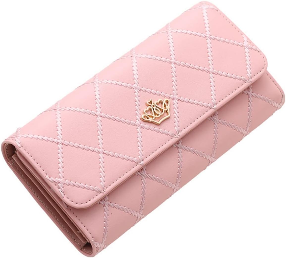 【20%OFFクーポン】長財布 レディース チェック 王冠 タッセル 三つ折り 大きい ボタン 財布 大容量 カード スマホ入れ可 レシートと小銭 お手頃 多機能 マチ付き 使いやすい ウォレット かわいい 上品 コインケー