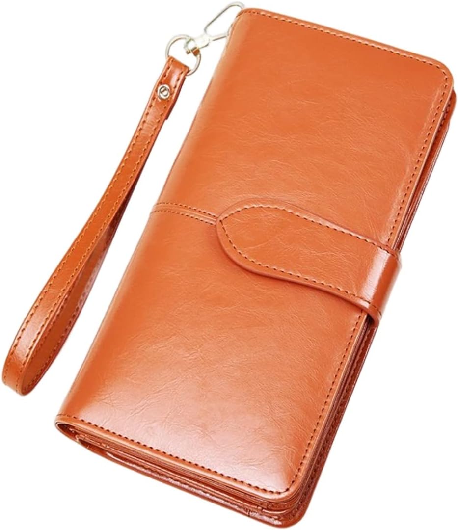 【20%OFFクーポン】レディース 長財布 2つ折り 無地 ボタン ファスナー 財布 大容量 多機能 使いやすい..