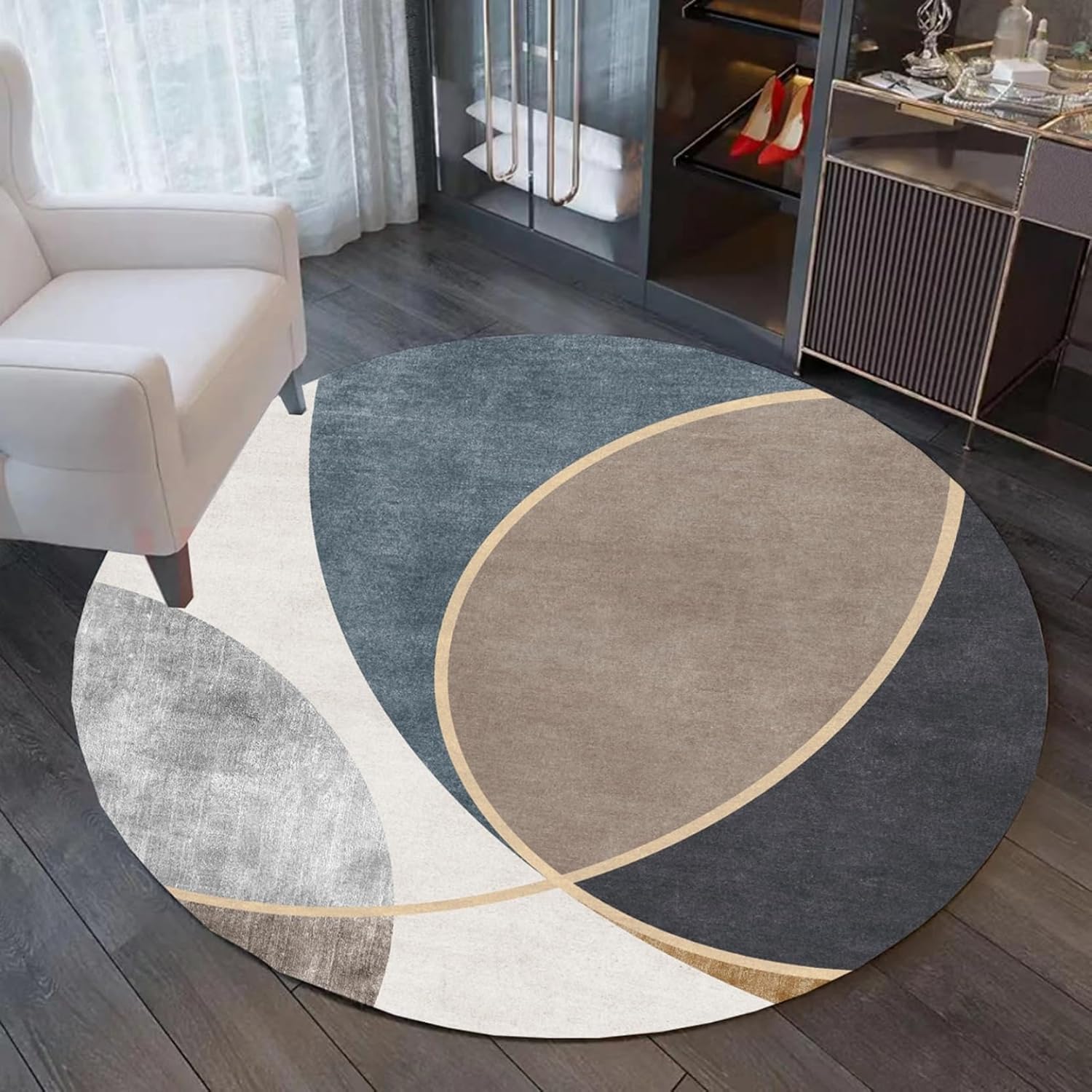 【20%OFFクーポン】チェアマット 千鳥柄 デスクマット 羽 パッチワーク ゲーミングチェア 椅子マット ..