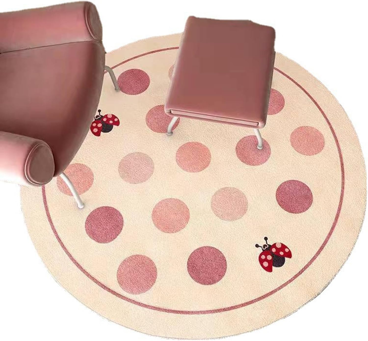 【20%OFFクーポン】チェアマット 猫柄 花柄 デスクマット ゲーミングチェア 毛足長い マット 円形 水玉..