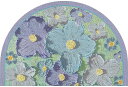 【20%OFFクーポン】玄関マット 屋内 室内 洗える PVC 半円 花柄 3D 油絵風 可愛い ラグマット お風呂マット バスマット 泥落とし 吸水 速乾 ふわふわ 滑り止め 汚れにくい 出入り口 エントランスマット 5