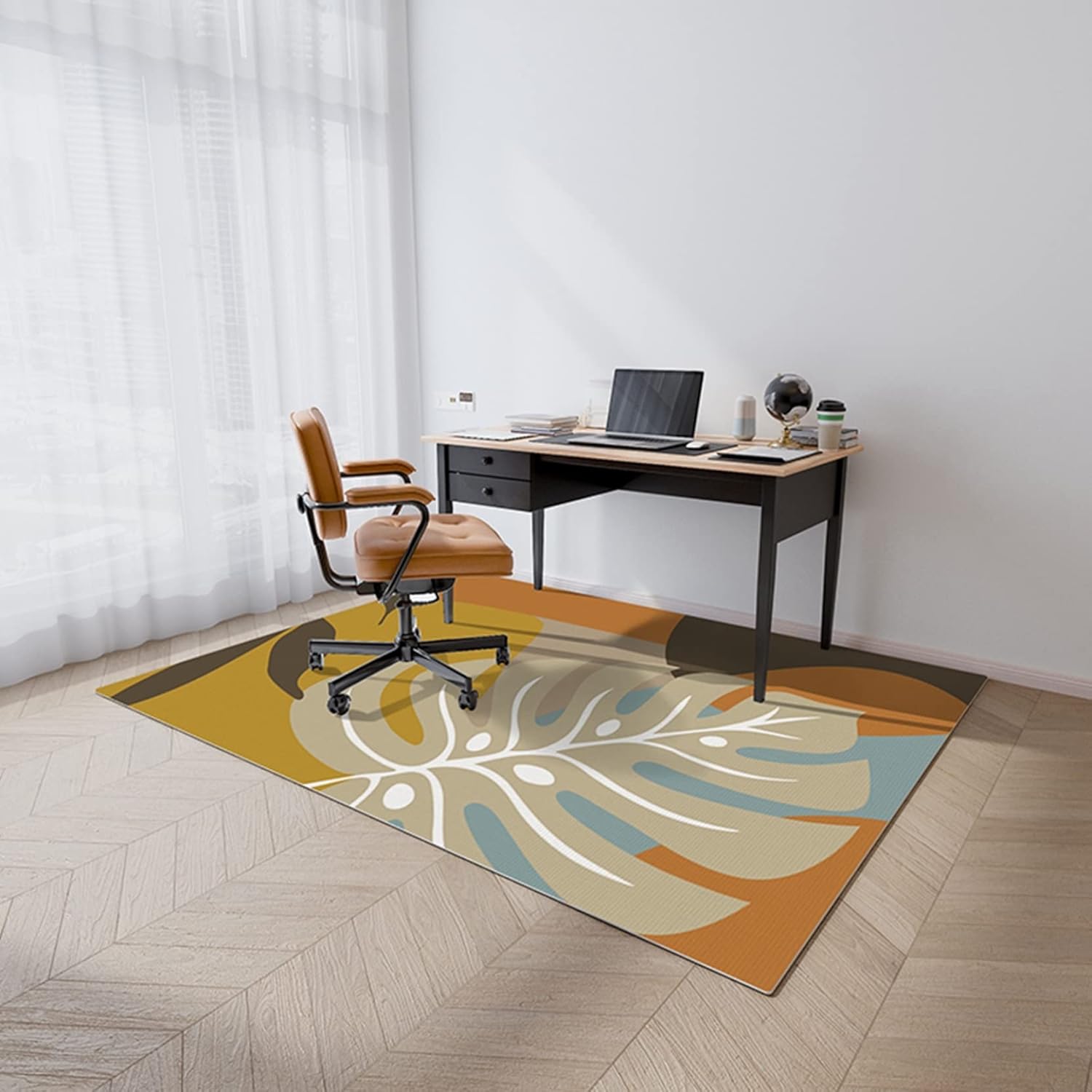 【20%OFFクーポン】チェアマット デスクマット パッチワーク ゲーミングチェア ラグ 長方形 絨毯 大き..