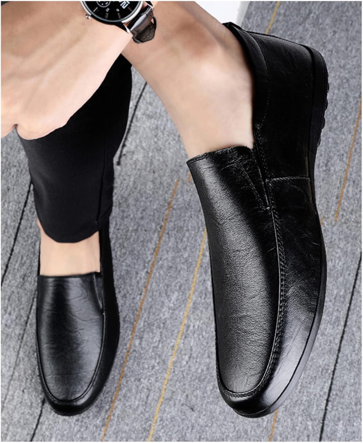 【20%OFFクーポン】ローファー メンズ ドライビングシューズ スリッポン シューズ スムース 通学 モカシン 軽量 革靴 学生靴 通勤 デッキシューズ おしゃれ 防臭 滑り止め 仕事用 男性 春秋 メンズオシャレな靴 紳 yokos-shop-10048162 Yokos サンプル画像3