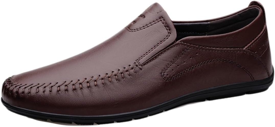 【20%OFFクーポン】ドライビングシューズ スリッポン カジュアル ビジネスシューズ メンズ 皮革 運転 靴 防滑 滑りにくい 通気性 黒 紳士靴 軽量 オフィス お出かけ クッション ローファー デッキシューズ 履きやす