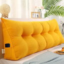 【20%OFFクーポン】ヘッドボード 背もたれクッション ソファクッション 三角形 無地 ポケット付き 背もたれ付きクッション?おしゃれ PPコットン 腰椎パッ...