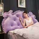【20%OFFクーポン】ウェッジクッション ベッド クッション 側面フリル付き 布張り 110*70*15 かわいい 疲れない 足枕 自宅用 読書用まくら 腰枕...