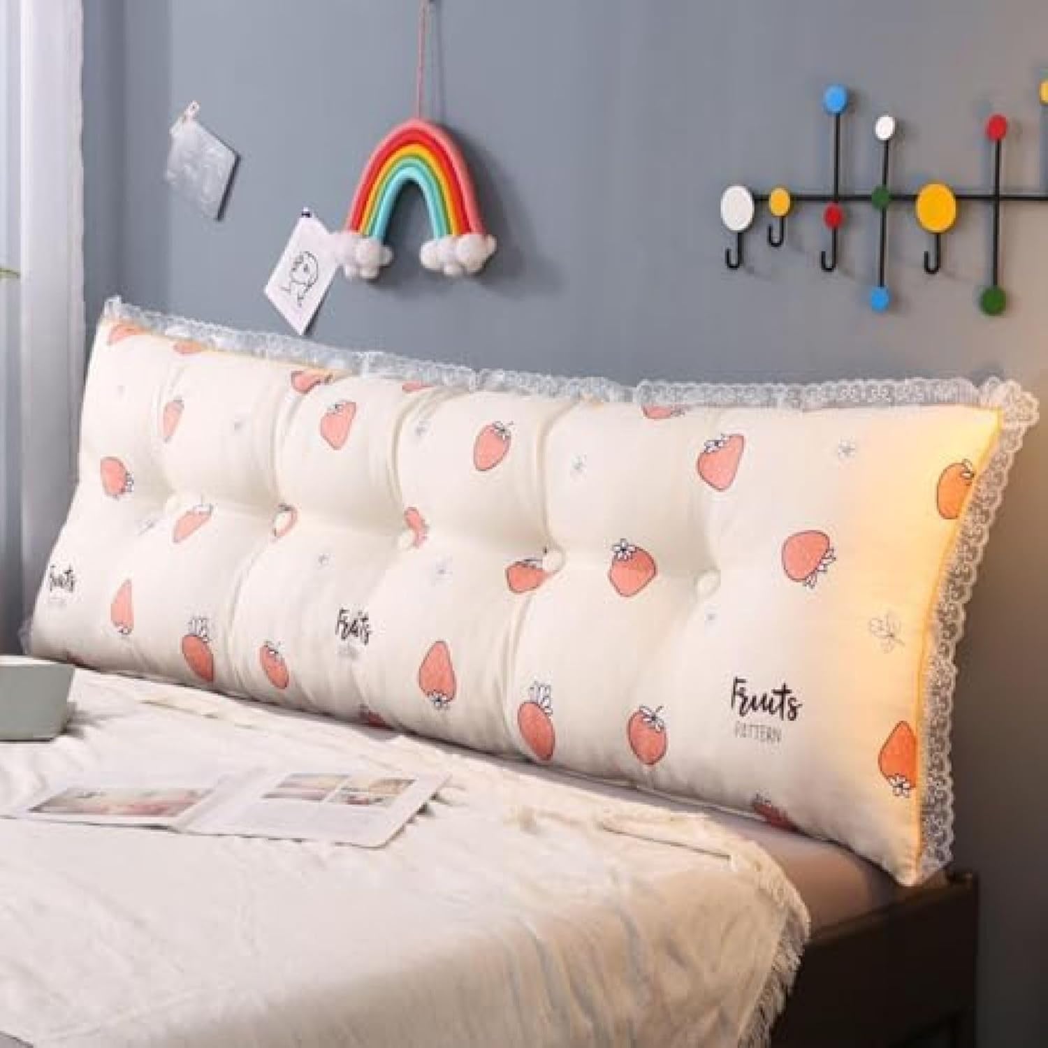 【20%OFFクーポン】ウェッジ枕 ヘッドボードクッション シートクッション 背もたれ クッション 柄12 読..