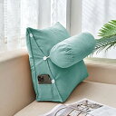 【20%OFFクーポン】三角枕 筒型枕付き クッション リラックス 疲労を防ぐ 腰枕 ウェッジクッション サイドポケット 三段階調整 シンプル モダン PPコッ...