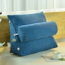 【20%OFFクーポン】ベッド用 背もたれクッション ウェッジ枕 無地 60*50*22 シンプル 三角枕 読書用 枕 背当て ソファクッション 腰当て中クッシ...