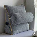 【20%OFFクーポン】ウェッジクッション クッション ベッドクッション 耐久性 柔軟性 45*45*20cm 三角ウェッジ枕 三角クッション 無地 サイドポケ...