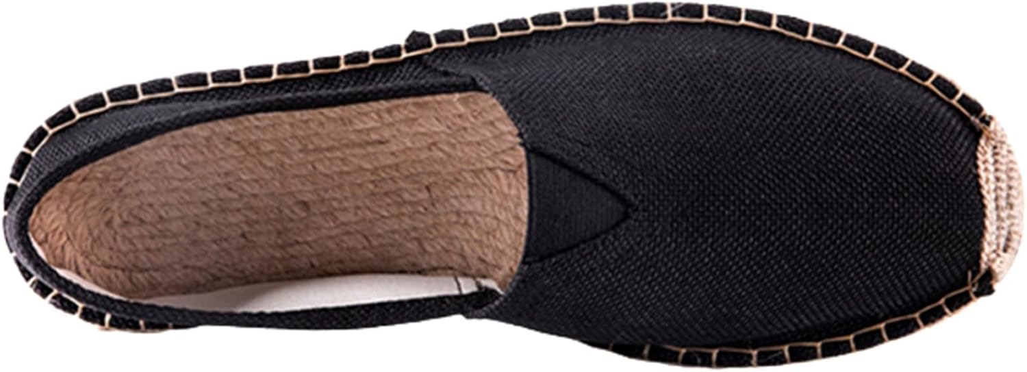 【20%OFFクーポン〜】エスパドリーユ 無地 手作り レトロ スリップオン メンズ スリッポン ジュート巻..