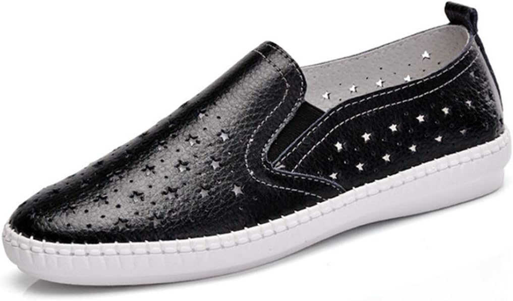 【20%OFFクーポン〜】スニーカー スリッポン 本革 星柄 フラットシューズ 軽い 黒 白 青 レディース カジュアルシューズ 大きいサイズ 歩きやすい フラット シューズ 美脚 履きやすい 革靴 ローカット スリッポン 紐