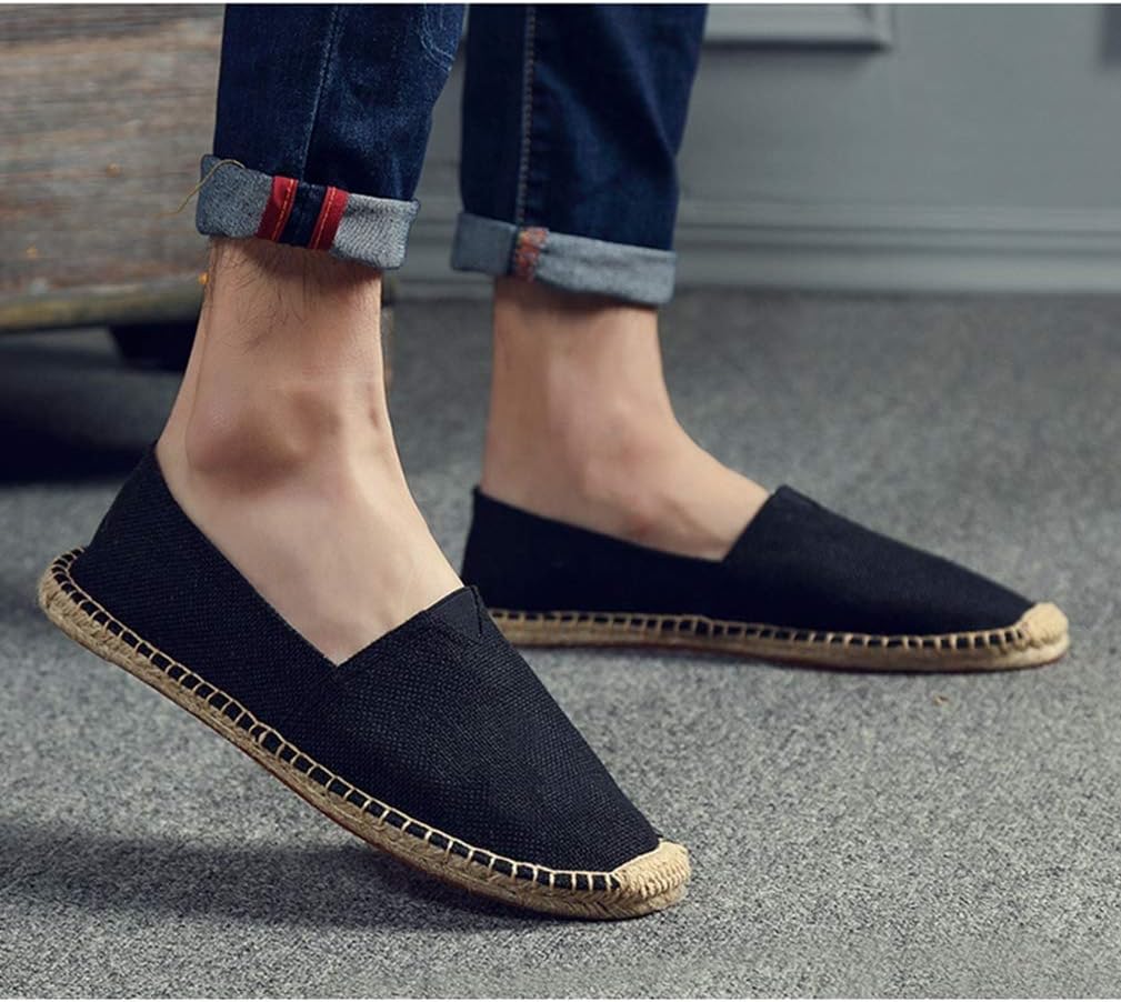 【20%OFFクーポン〜】スリッポン レディース ローカット シューズ ストライプ カジュアル スニーカー 紐なし キャンバス 快適 履きやすい 旅行 白 黒 散歩 スニーカー ジュートソール 純綿キャンバス コンフォートスリ