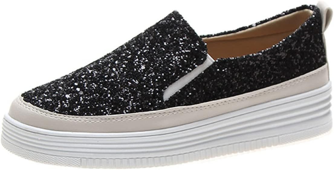 【20%OFFクーポン〜】キラキラ ラメ スニーカー スリッポン デッキシューズ 厚底 ローカット 厚底 フラットシューズ レディース 靴 痛くない カジュアルシューズ 美脚 レディース 靴 ?歩くやすい スリッポンシューズ