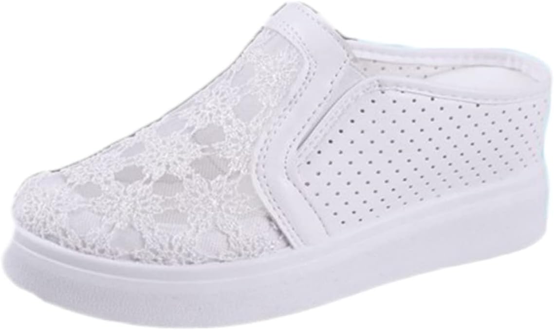 【20%OFFクーポン～】スリッポン かかとなし レディース スニーカー 厚底 ウェッジソールサンダル サボ サンダル プラットフォーム カジュアルシューズ スリッパ 痛くない 履きやすい 美脚 メッシュ シースルー 身長アッ