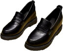 【20%OFFクーポン~】ローファー レディース インヒール 6cm厚底 ウェッジ デイリー 美脚 黒 身長アップ おしゃれ 痛くない 疲れない ラウンドトゥ ...