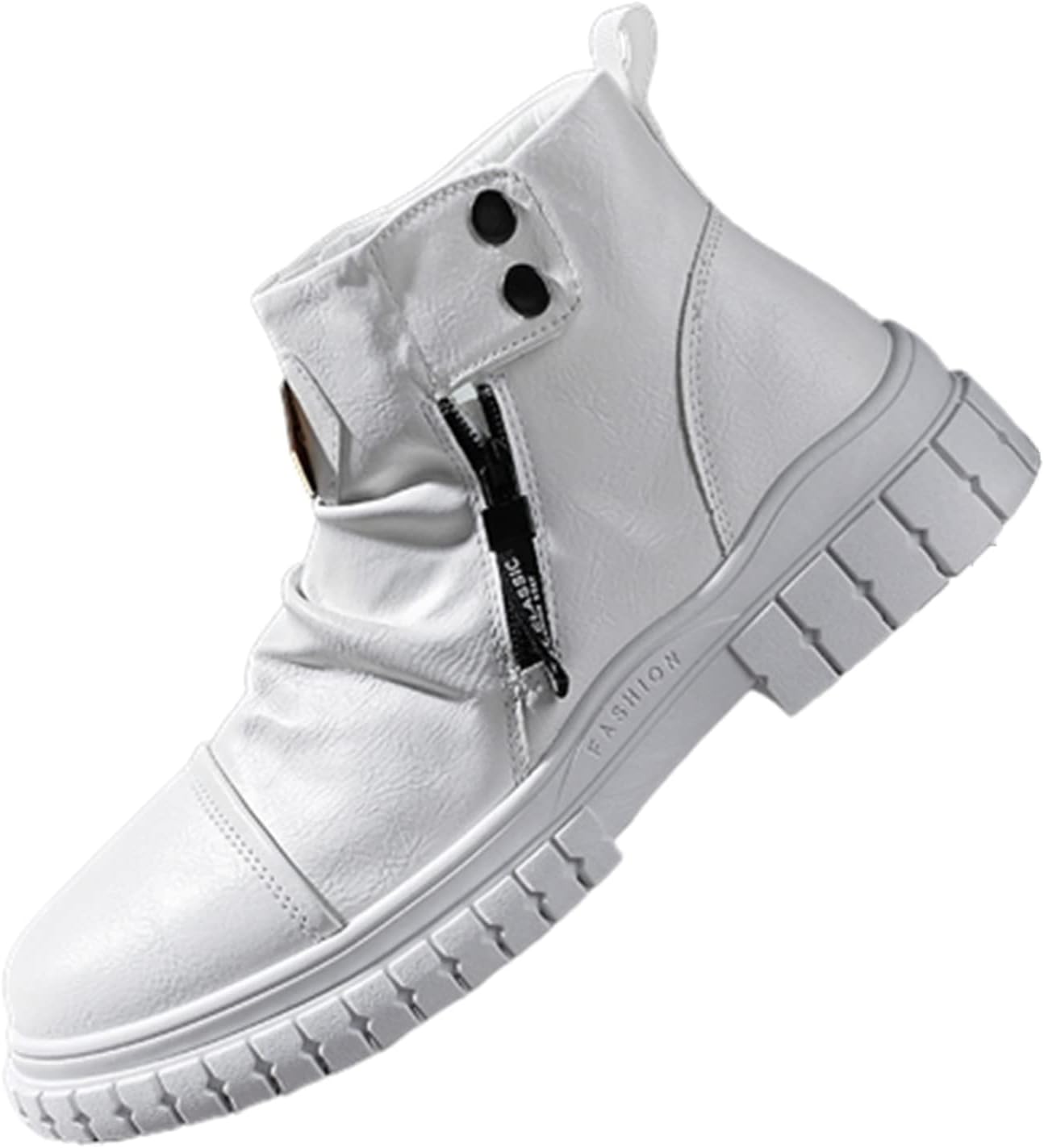 【20%OFFクーポン〜】エンジニアブーツ ジップロック マジックテープ 秋冬 メンズ ドレープ ショートブーツ スタッズ メタル ワーキングブーツ ワークブー...