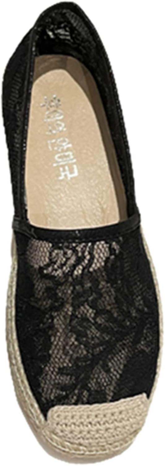 【20%OFFクーポン〜】エスパドリーユシューズ メッシュ 素足 蒸れない レディース スリッポン フラット ローカット 軽量 疲れにくい 防滑 夏用 衝撃吸収...