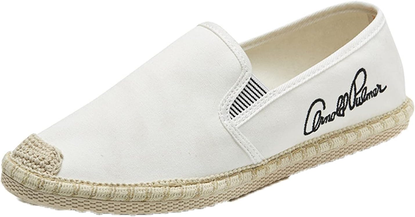 【20%OFFクーポン】エスパドリーユシューズ メンズ 麻靴 男性 おしゃれ ローファー フラット 通気性 ホワイト 履き心地 歩きやすい スニーカー ジュート巻き カジュアルシューズ 滑り止め 軽量 ウォーキング 日常 通